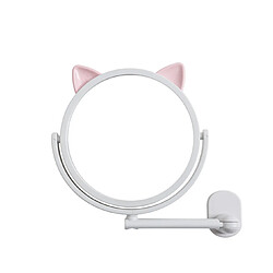 Cartoon chat oreille maquillage maquillage miroir salle de bain suspendue pansement rotatif miroir simple beauté princesse miroir-blanc