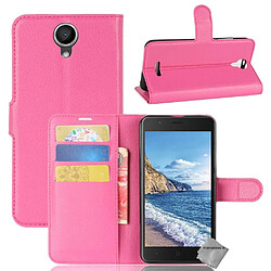 Htdmobiles Housse etui portefeuille pour Wiko Harry + film ecran - ROSE