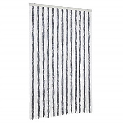 vidaXL Moustiquaire gris et blanc 118x220 cm chenille