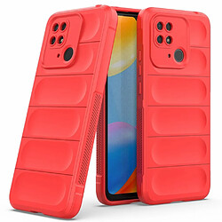 Htdmobiles Coque pour Xiaomi Redmi 10C / Poco C40 - housse etui silicone gel fine + film ecran - ROUGE