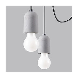 Luminaire Center Suspension Neso PVC,Béton Noir pas cher