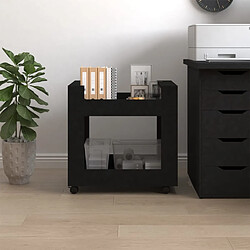 Avis vidaXL Chariot de bureau Noir 60x45x60 cm Bois d'ingénierie