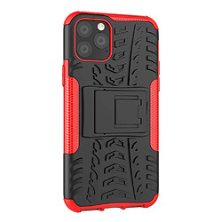 Wewoo Coque Rigide Pour iPhone 11 Pro Texture TPU + PC Antichoc avec Support Rouge