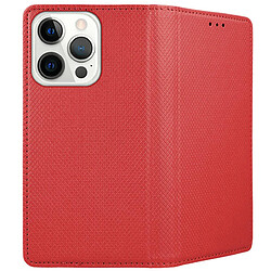 Acheter Htdmobiles Housse pour Apple iPhone 15 Pro - etui coque pochette portefeuille + verre trempe - ROUGE MAGNET