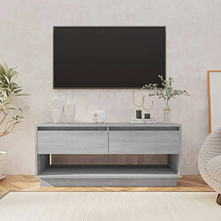 Maison Chic Meuble TV scandinave gris - Banc TV pour salon Sonoma 102x41x44 cm Aggloméré -MN43807