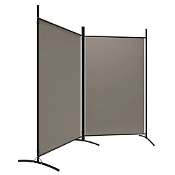 Avis vidaXL Cloison de séparation 2 panneaux Anthracite 175x180 cm Tissu