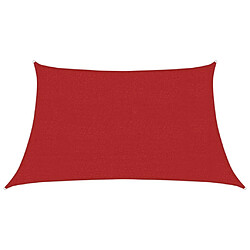 vidaXL Voile d'ombrage 160 g/m² Rouge 3/4x2 m PEHD