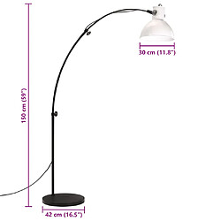 vidaXL Lampadaire 25 W blanc 150 cm E27 pas cher