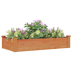 Avis Maison Chic Jardinière,Lit surélevé de jardin - Bac à fleurs - pot de fleur doublure 120x60x25 cm bois massif sapin -GKD26851