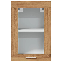 Avis vidaXL Armoire vitrée suspendue chêne artisanal 40x31x60 cm