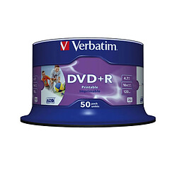 Avis Verbatim - Verbatim DVD+R 4.7 GB entièrement imprimable - 16x - 50 pièces en Cak