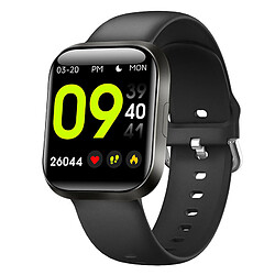 Chrono 2021 Fitness Santé Montre Connectée pour Hommes Femmes Smartwatch avec 20 Suivi d'Activité Sportive 24/7 Température du Corps Fréquence Cardiaque Moniteur de Sommeil IP68 Étanche pour les Téléphones Android iOS(noir)