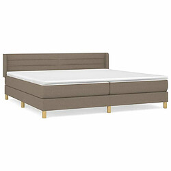 Maison Chic Lit Adulte - Lit simple Lit à sommier tapissier avec matelas moelleux - Meuble de Chambre - Taupe 200x200 cm Tissu -MN81867