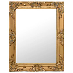 Maison Chic Miroir mural style baroque | Miroir Décoration pour Maison Salle de Bain 50x60 cm Doré -GKD86665