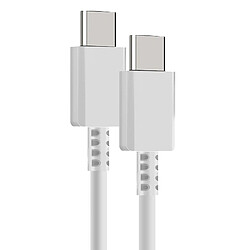 Câble USB C vers USB C Officiel Samsung EP-DA905BW Charge 5A Blanc 1m