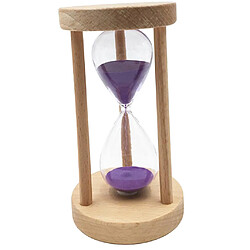 Acheter Sablier en bois rond cadre sablier pour enfants cadeau Home Decor violet 6min