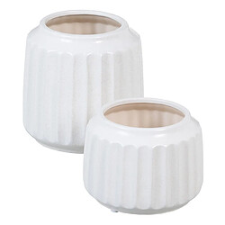 BigBuy Home Vase Blanc Céramique 14,5 x 14,5 x 11 cm