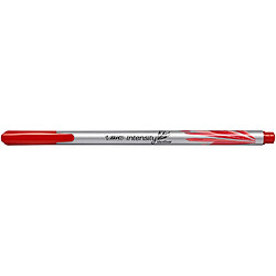 BIC Intensity Medium Stylos Feutres Pointe Moyenne (0, 8 mm) - Rouge, Boîte de 12