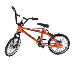 1:24 mini alliage doigt vélo vélo moulé sous pression modèle bureau gadget jouet orange pas cher