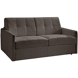 Inside 75 Canapé lit CUBE convertible en microfibre marron couchage 120cm express matelas 16 cm 