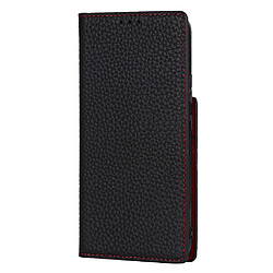 Etui en PU texture litchi noir pour votre Samsung Galaxy S22 5G