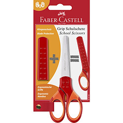 FABER-CASTELL Ciseaux scolaires GRIP, sous blister, rouge ()