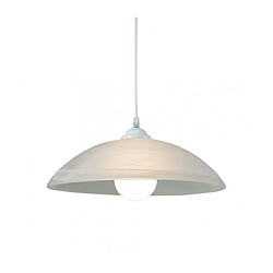 Luminaire Center Suspension Chester blanc 1 ampoule 80cm pas cher