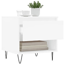 Acheter Maison Chic Lot de 2 Tables basses,Table Console pour salon blanc 50x46x50 cm bois d'ingénierie -MN88965