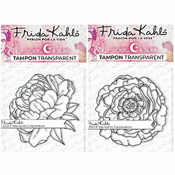 Youdoit 2 Tampons transparents - Pivoine 1 + Pivoine 2 - 9,5 x 6,5 cm