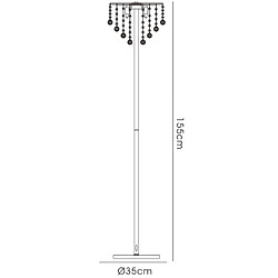 Avis Luminaire Center Lampadaire Atla 4 Ampoules doré/cristal