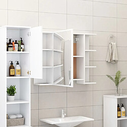 Avis vidaXL Ensemble de meubles de bain 3 pcs Blanc Bois d'ingénierie