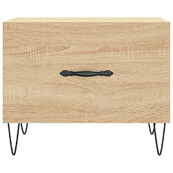 Maison Chic Table basse,Table Console Table d'appoint, Table pour salon Chêne sonoma 50x50x40 cm Bois d'ingénierie -MN42753 pas cher