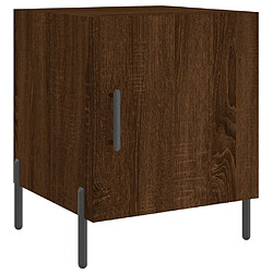 vidaXL Table de chevet chêne marron 40x40x50 cm bois d’ingénierie