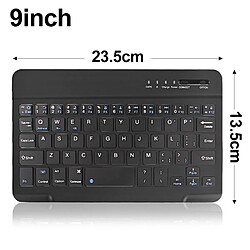 Mini Bluetooth Clavier Clavier sans fil 9 en anglais noir