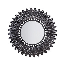 Beliani Miroir LARRAU 70 cm 70 cm Métal Argenté