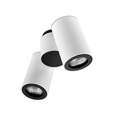 Leds C4 Plafonnier Pipe - Aluminium Blanc et Noir