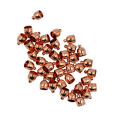 50pcs Cuir Fin Cordon De Perles De Cap Bouchon Kumihimo Bijoux Constatation Or Rose