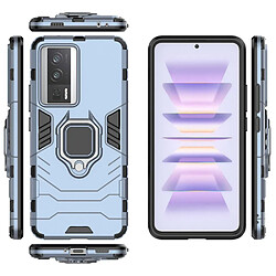 Htdmobiles Coque pour Xiaomi Poco F5 Pro 5G / Redmi K60 / K60 Pro - housse etui rigide anti choc + film ecran - BLEU FONCE