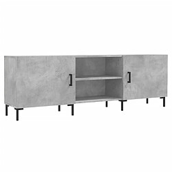 vidaXL Meuble TV gris béton 150x30x50 cm bois d'ingénierie