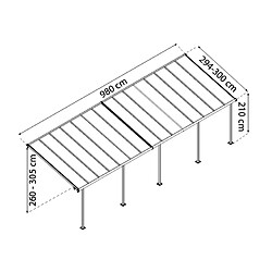 Pergola 29.4m² gris anthracite - 705606 - PALRAM