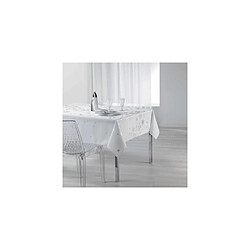 Douceur D'Interieur Nappe imprimée polyester - Blanc - 150 cm x 240 cm - Constellation argenté