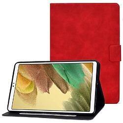 Etui en PU anti-chute avec support et porte-cartes pour votre Samsung Galaxy Tab A7 Lite 8.7-pouces T220/T225 - rouge