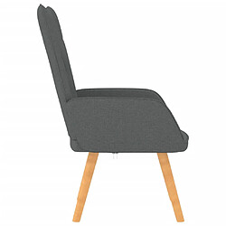 Avis vidaXL Chaise de relaxation Gris foncé Tissu