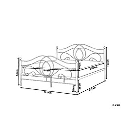 Avis Beliani Lit en métal blanc 180 x 200 LYRA