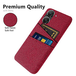 Coque en TPU anti-chute, anti-rayures avec deux porte-cartes pour votre Asus Zenfone 9 5G - rouge