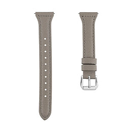 Bracelet en cuir véritable 22 mm, texture lézard/gris pour votre Samsung Galaxy Watch3 45mm/Huawei Watch GT 2 Pro