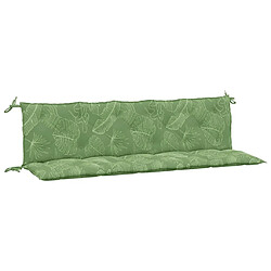 Maison Chic Coussins Confort,Coussins de banc de jardin 2 pcs motif de feuilles tissu Oxford -GKD69627