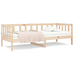 vidaXL Lit de jour sans matelas 80x200 cm bois de pin massif