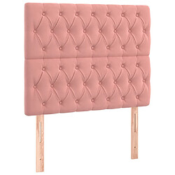 Acheter Maison Chic Tête de lit scandinave à LED,meuble de chambre Rose 100x7x118/128 cm Velours -MN87339