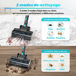 Universel Aspirateur Balai sans Fil 20KPa, Aspirateur sans fil Léger, 40Min Autonomie, 6 en 1 Aspirateur Balai pour Les Poils d'animaux,Tapis